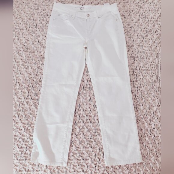 CAMBIO Premium Straight "NORAH" White Flexible Midrise Jeans - Picture 5 of 16